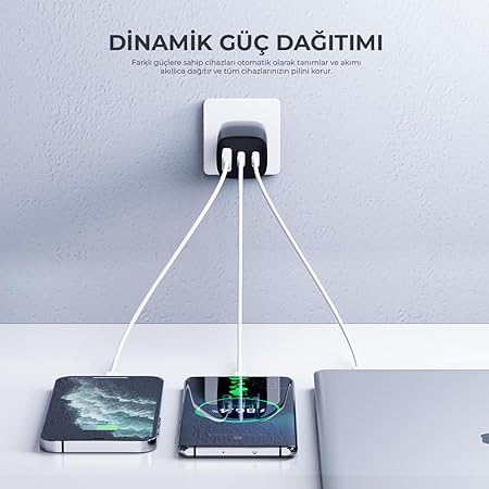 Havit Travel charger UC20EU Black 3 port - Image 2