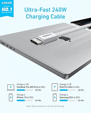 Anker Zolo USB-C to USB-C Cable 240W - Image 8