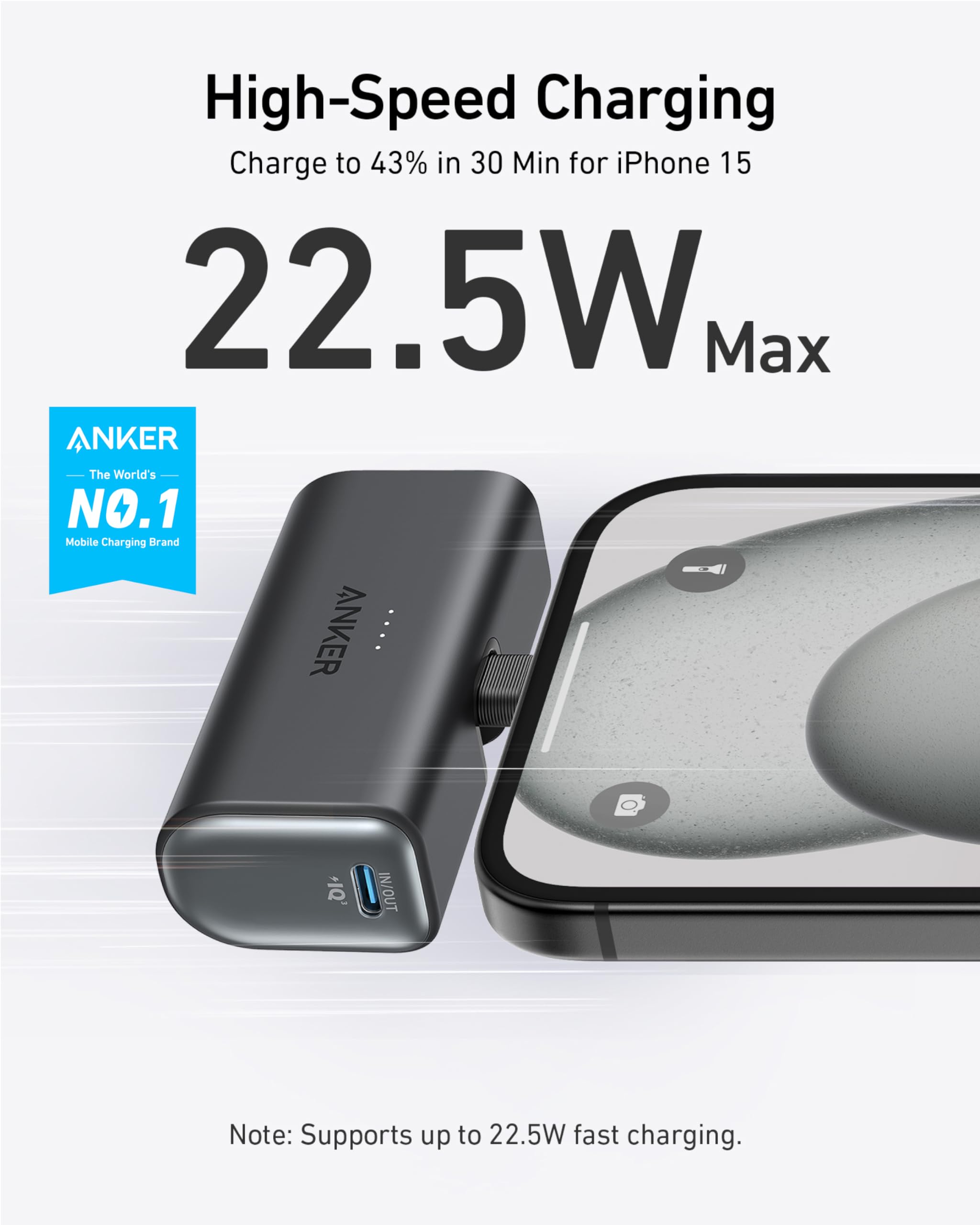 Anker Nano Power Bank 22.5W Built-In USB-C Connector - Image 3