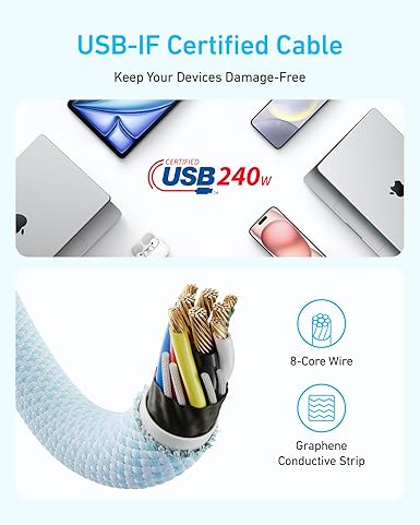 Anker Zolo USB-C to USB-C Cable 240W - Image 7