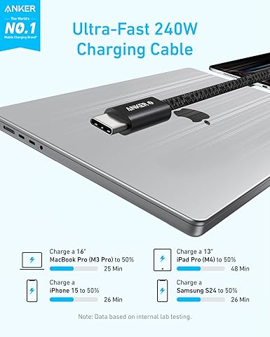 Anker Zolo USB-C to USB-C Cable 240W - Image 3