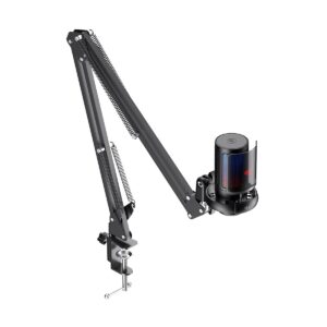 Havit GK50 Pro RGB USB Condenser Gamer Microphone with Desk Mount, Foldable Desk Mic Arm 360° Microphone for Live Streaming, Gaming, Podcasting, Radio