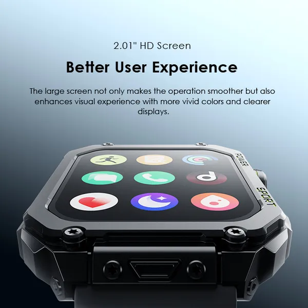 Oraimo Watch Nova V 2.01" HD Video Watch OSW-802N - Light Chrome - Image 8