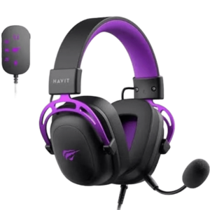HAVIT H2002c+u game Headphone-Black+purple